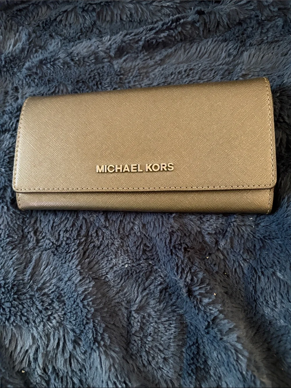 Michael Kors Metallic Gold Foldover Wallet